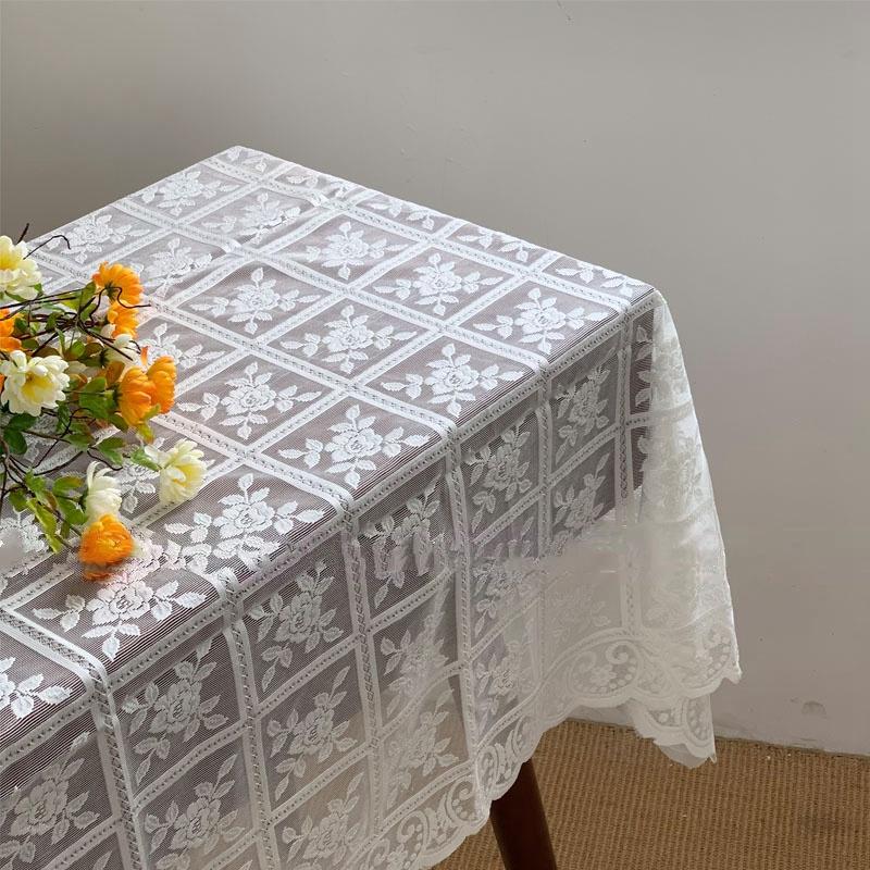 Khăn trải bàn kiểu ren chống bụi phong cách châu Âu retro