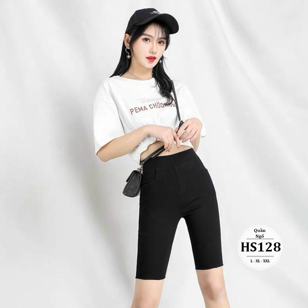 Quần ngố bigsize nữ 55-90kg HS128 - quần thun legging lửng bigsize nữ co giãn tốt - chất thun mềm - thoải mái - đi chơi