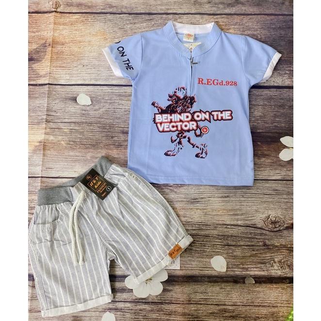 Quần Bé Trai Size 8,5-18Kg, 9 Tháng Đến 4 Tuổi Xám Sọc Trắng Có 2 Túi, Quần Short, Quần Jean Đùi Thun Co Giãn
