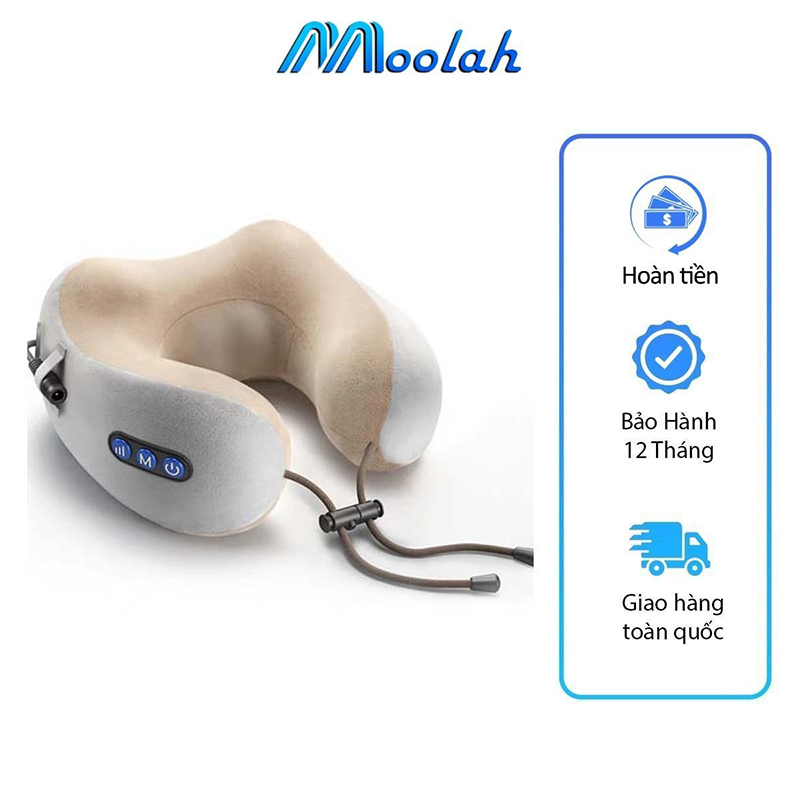Gối Massage Cổ Vai Gáy Đa Năng Cao Cấp Smart Massager Máy Mát Xa Hồng Ngoại Chữ U 4 In 1 Kiêm Gối Ngủ Văn Phòng Tiện Lợi - ML021