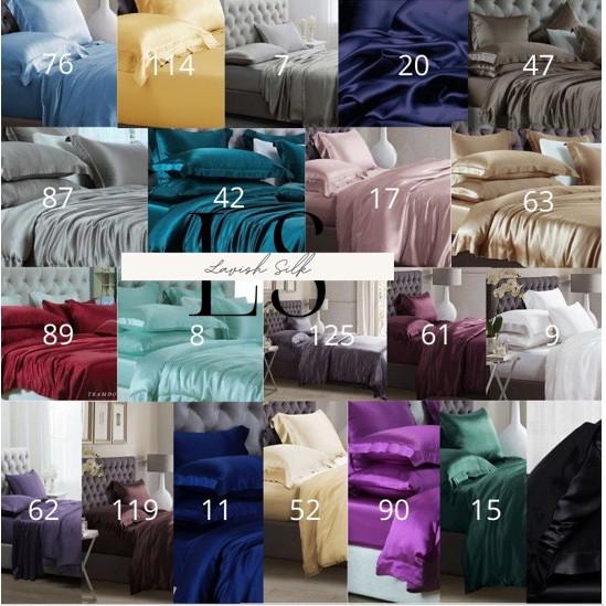 Bộ Vỏ Chăn Phi Lụa Lavish Silk Cao Cấp Mát Lạnh Hàng Loại 1 Không Nối Vải - Đen