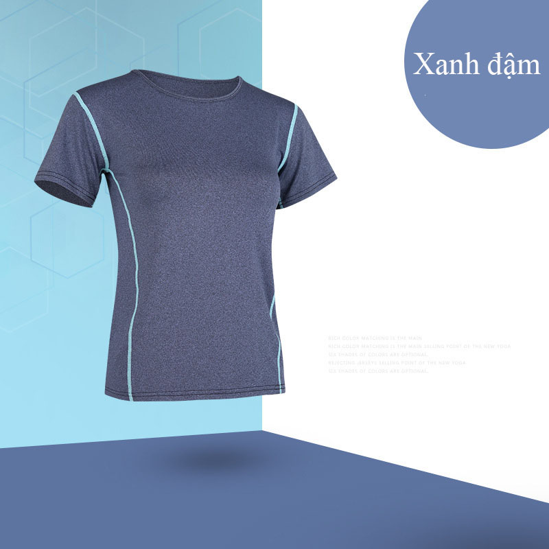 Áo thể thao nữ ngắn tay vải khô nhanh phiên bản Hàn Quốc mã YJDX0101