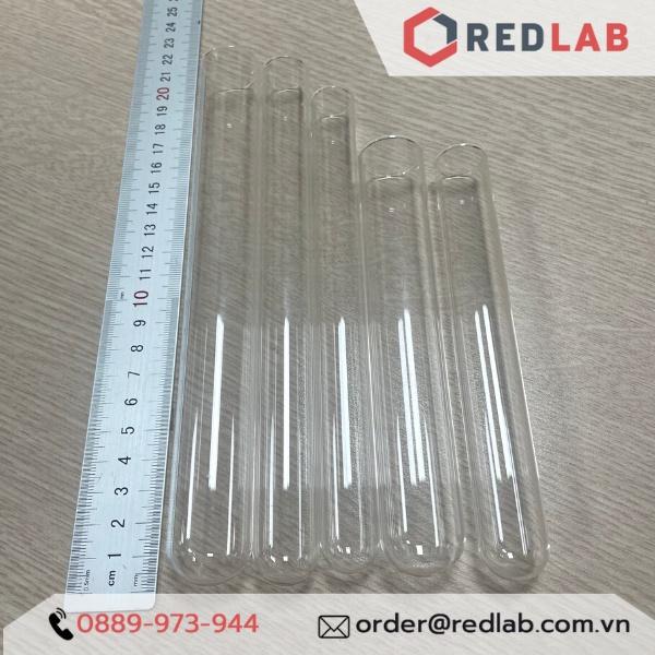 Ống nghiệm thủy tinh trơn không nắp không vành nhiều kích thước Onelab
