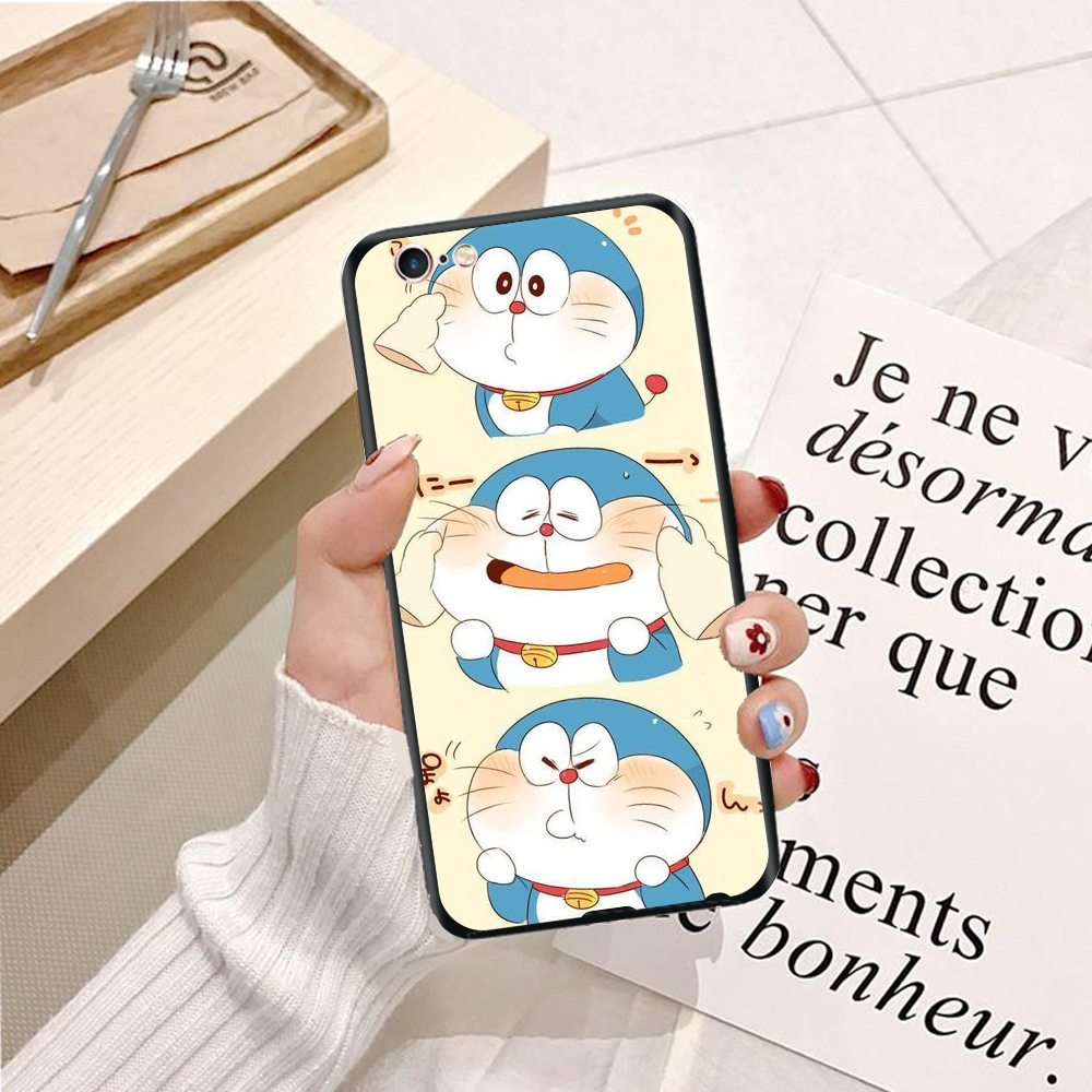 Ốp lưng điện thoại Iphone 6 Plus /6S Plus viền silicon dẻo TPU  hình Doremon Làm Duyên - Hàng chính hãng