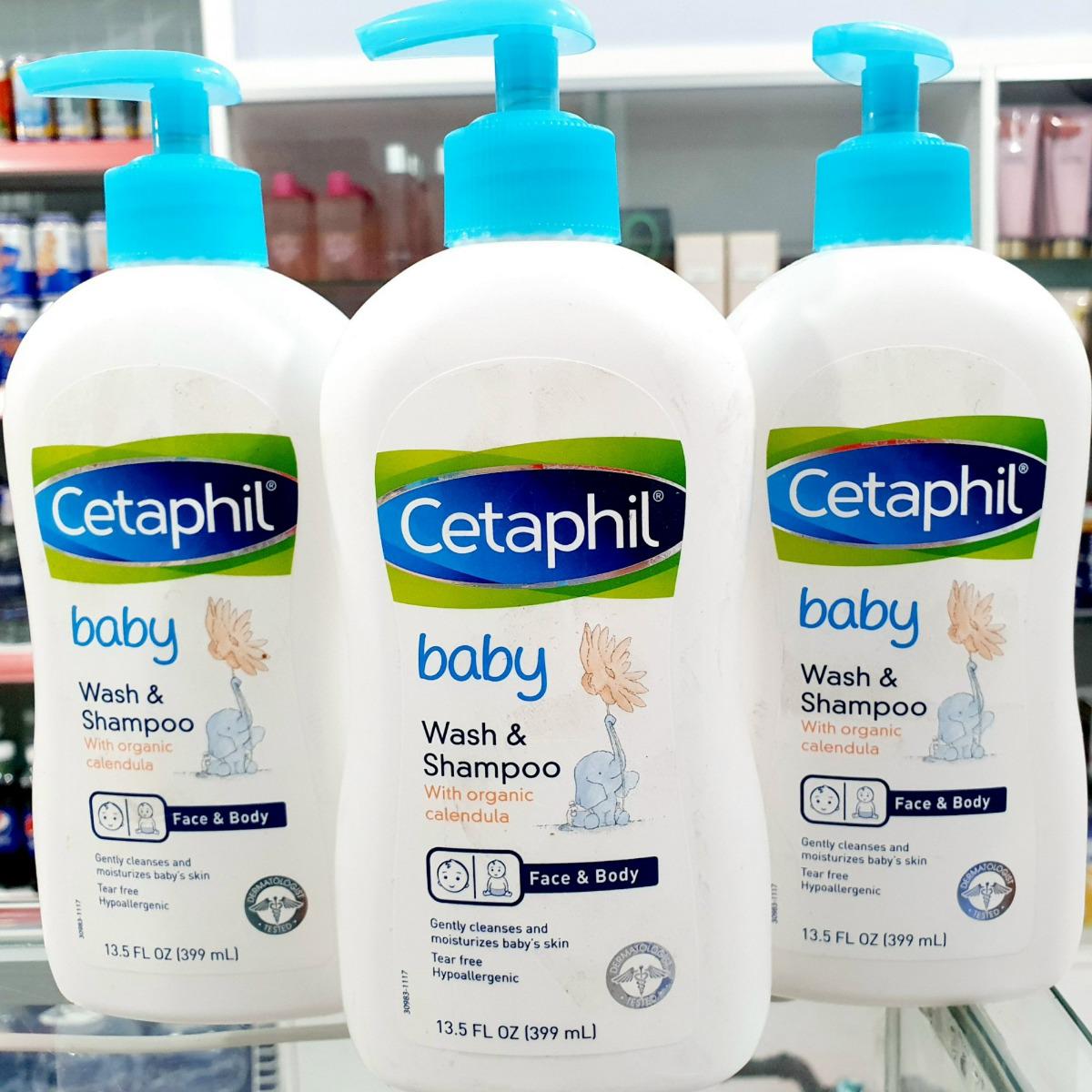 Cetaphil tắm gội hữu cơ Organic - Cetaphil Baby Wash &amp; Shampoo with Organic Calendula 399ml