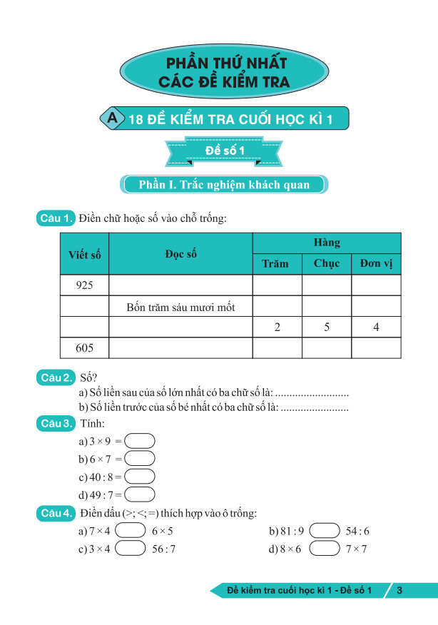 Sách - 36 Đề ôn luyện Toán 3 - Biên soạn theo CT GDPT mới - ndbooks