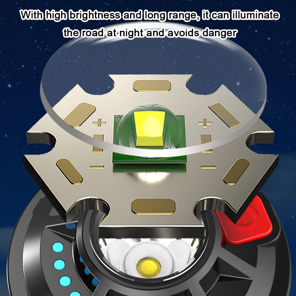Outdoor Camping Light with Magnetic Base Portable High Brightness Tent Lantern USB Rechargeable LED Emergency Light Cycling Lamp