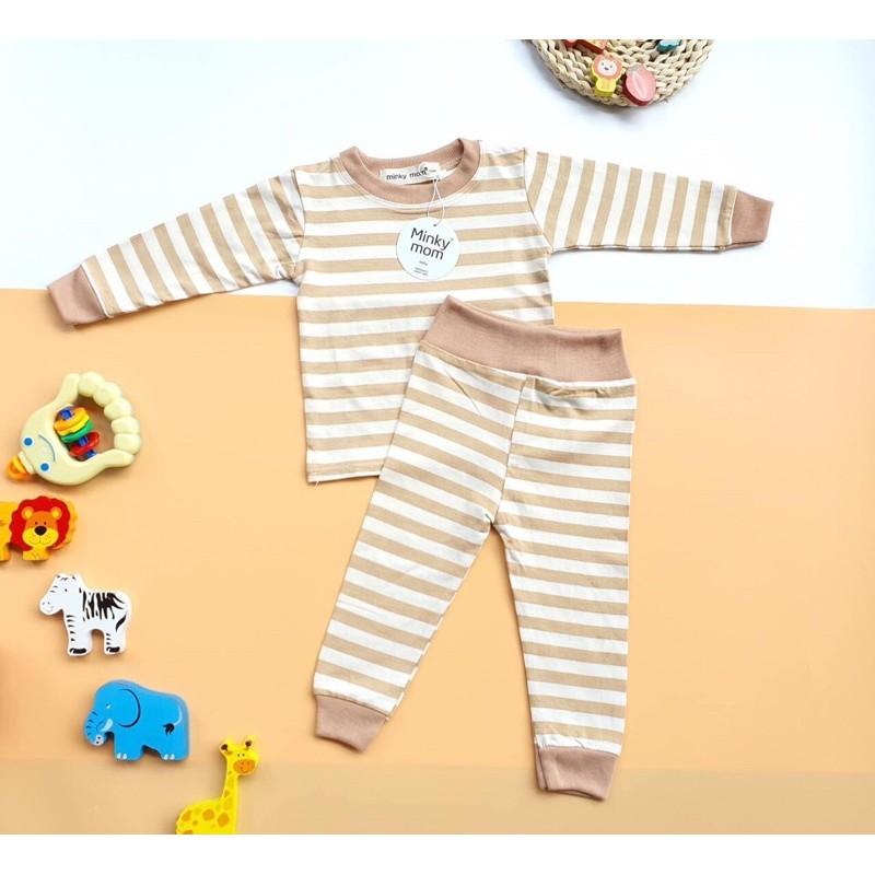 Bộ sọc minky mom bé trai bé gái