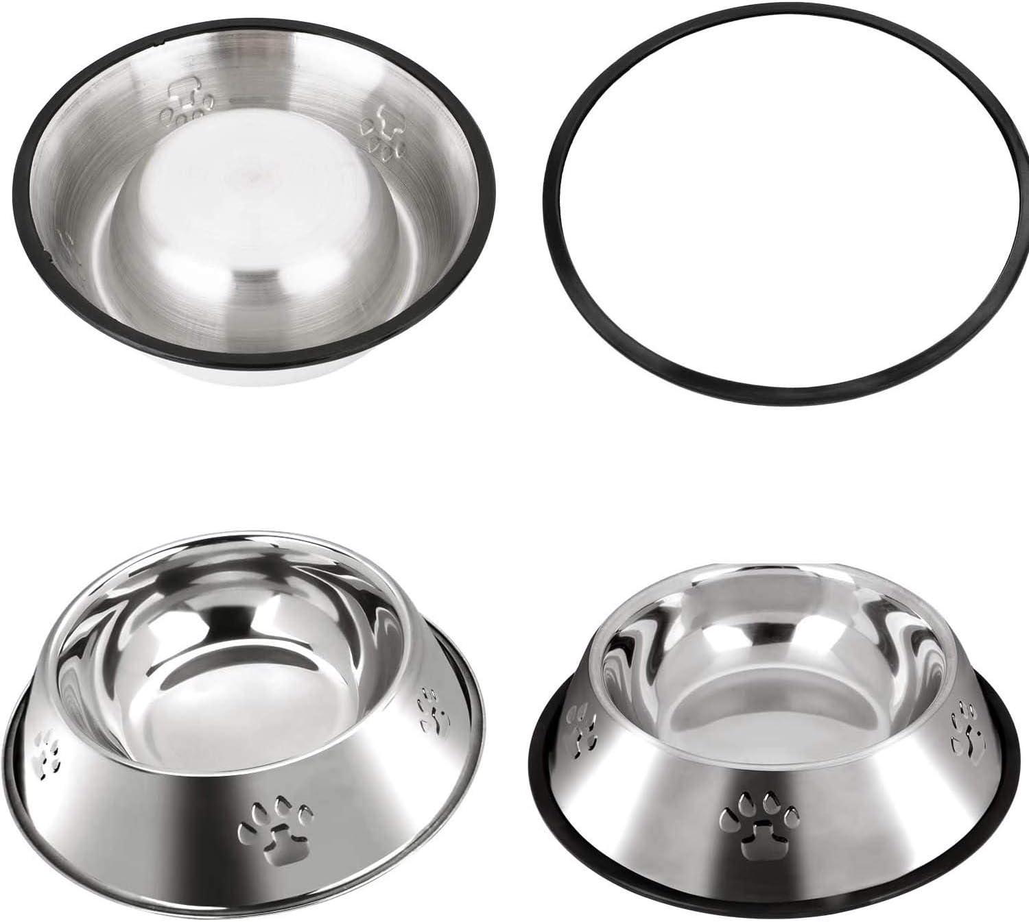 Bát bằng thép không gỉ cho chó có đế cao su không phải cho chó lớn cho chó 34 cm