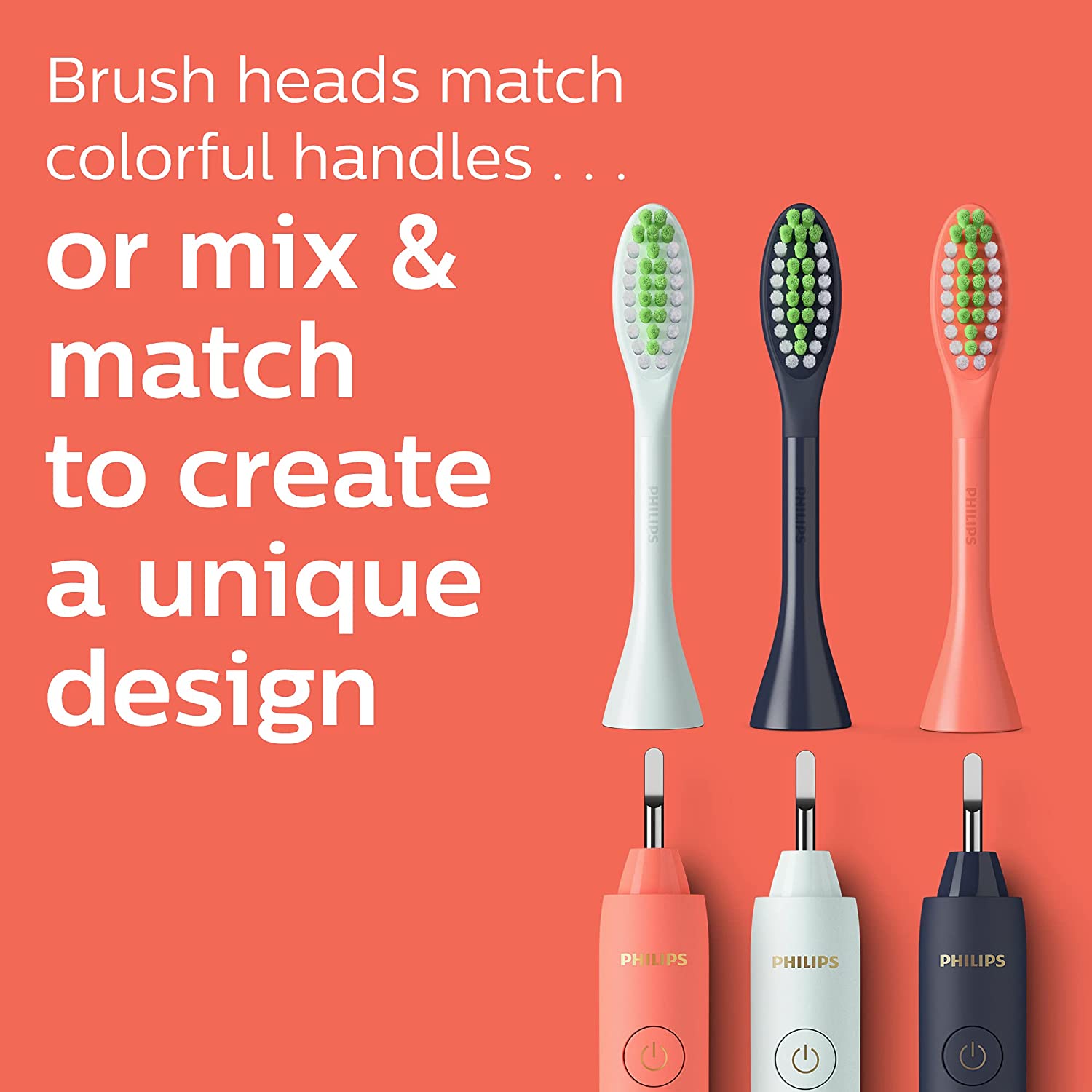 Bàn chải đánh răng dùng pin Philips One by Sonicare, Miami Coral, HY1100 / 01