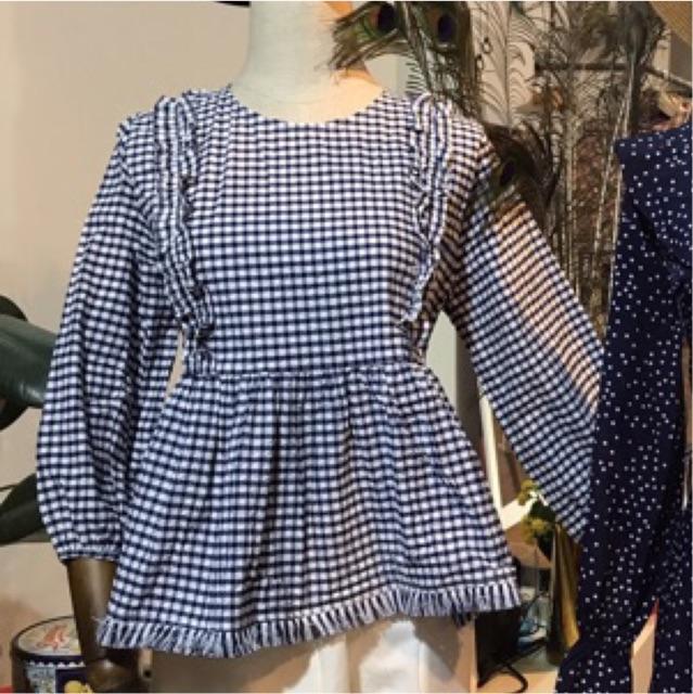 Áo babydoll caro đỏ / xanh nhí Freesize - Bd405/ BD406