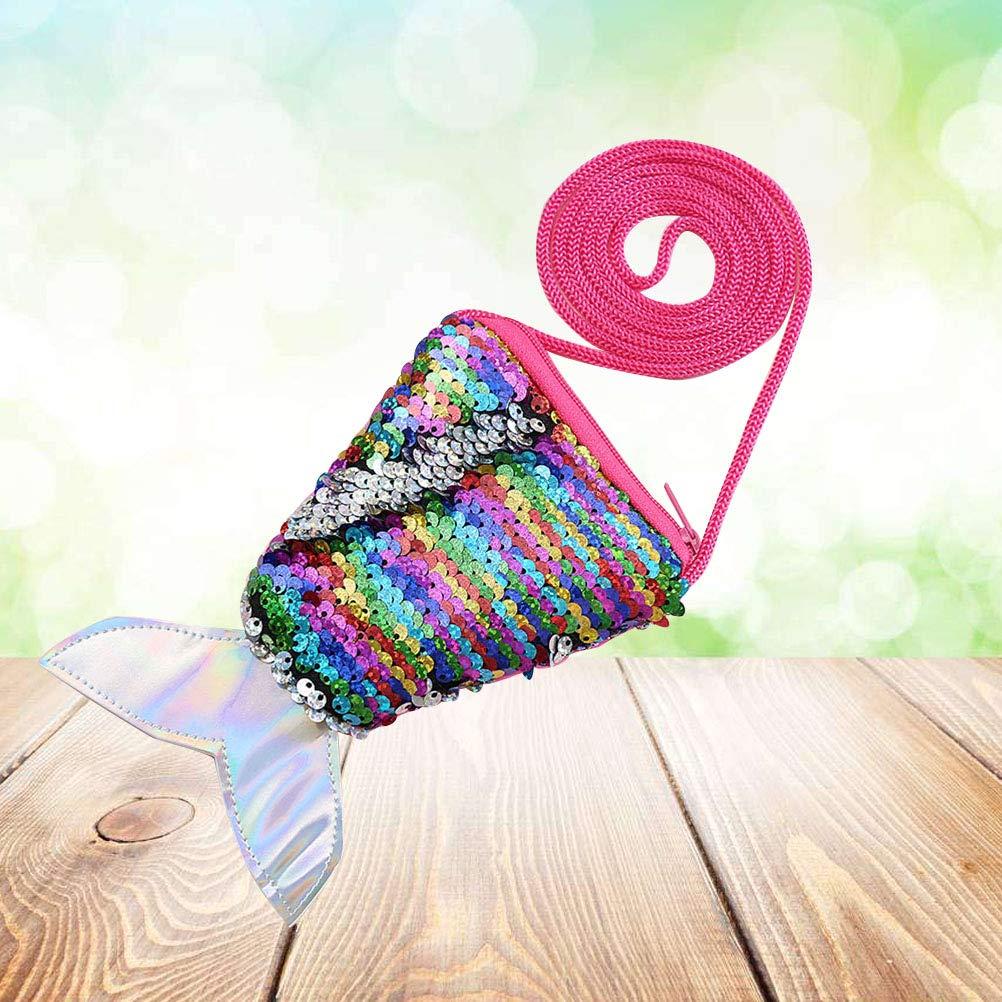 Đuôi nàng tiên cá Sequin Wallet Túi Crossbody Túi Sling Thay đổi tiền Người giữ thẻ Quà tặng túi cho nữ