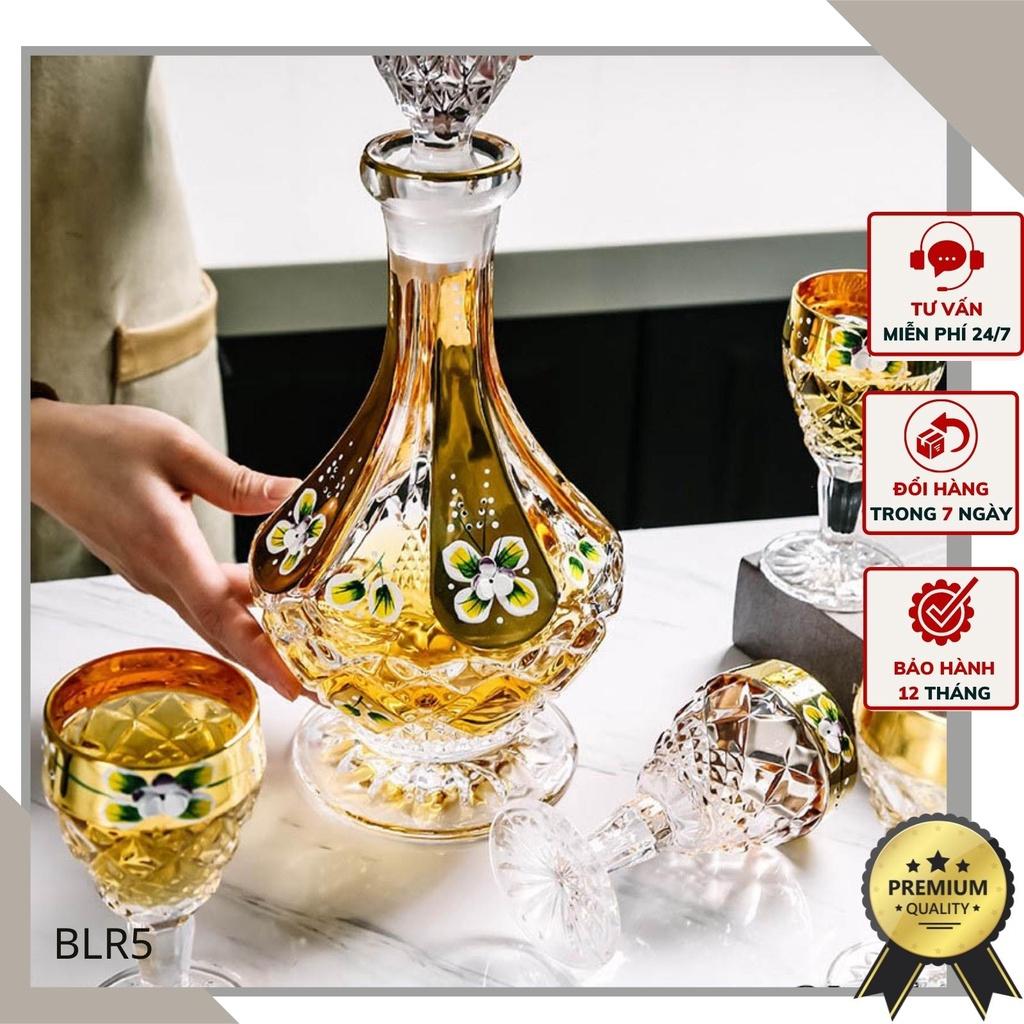 Bộ Bình Ly Pha Lê Tân Cổ Điển Đẳng Cấp Sang Trọng BLR5