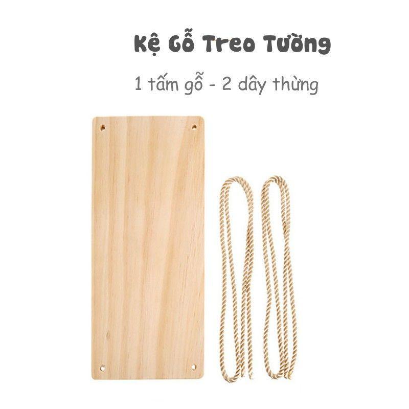 kệ treo tường bằng gỗ trang trí