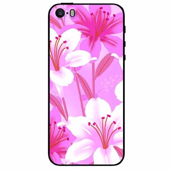 Ốp lưng dành cho Iphone 5/5s/5se mẫu Hoa Ly Hồng