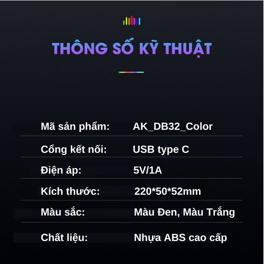 Thanh đèn LED RGB nháy theo nhạc thông minh cao 22cm cho máy tính, tivi đặt trong xe ô tô và decor phòng cực kì đẹp điều khiển qua giọng nói, có Pin dùng được 4 tiếng