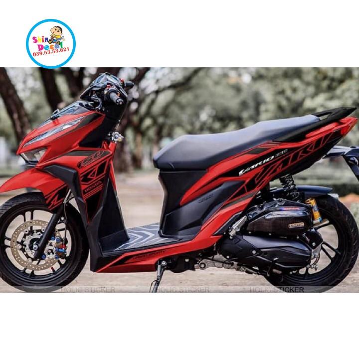 Tem xe vario 150 dán xe đỏ mới
