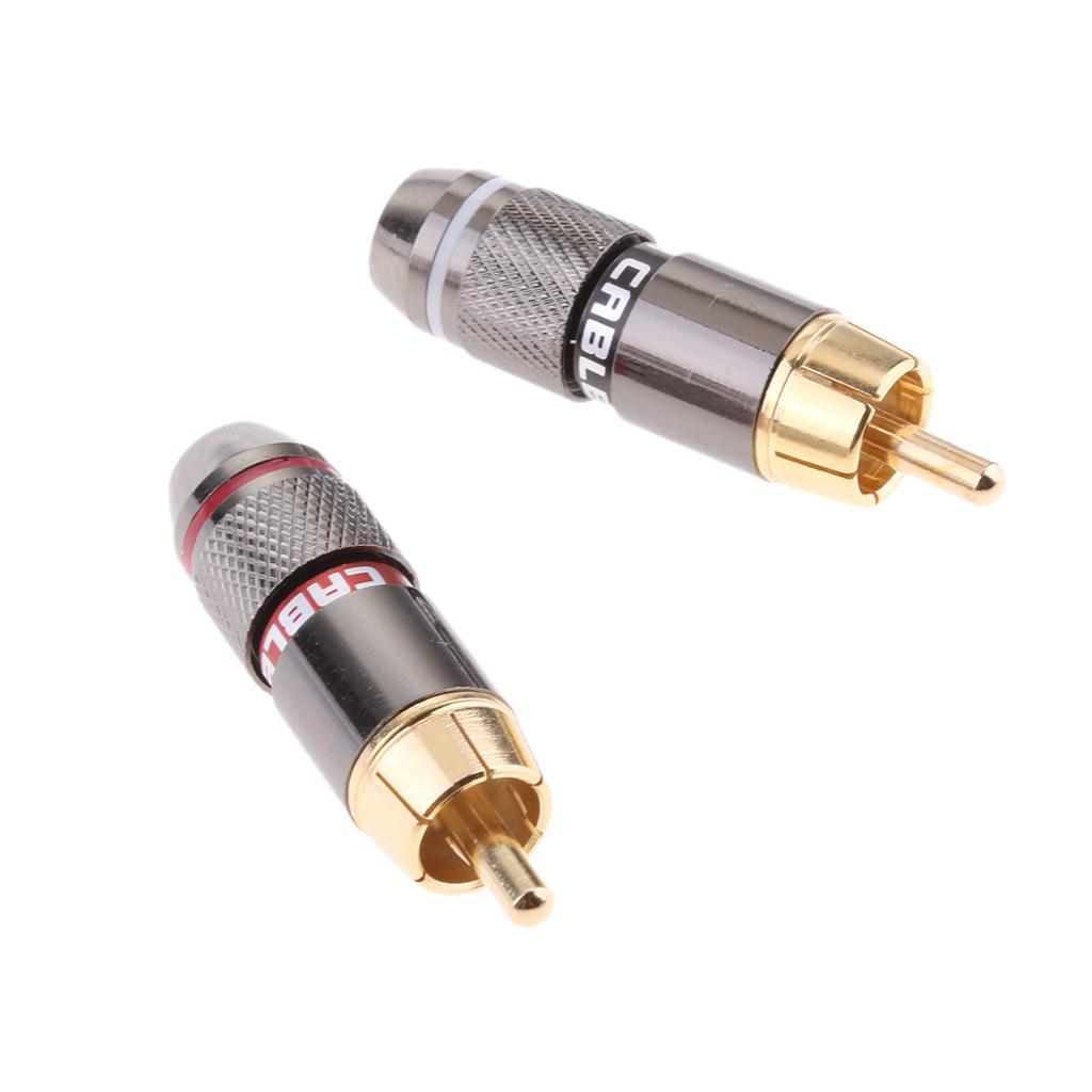 2 Pieces Phono Plug Connector Adapter