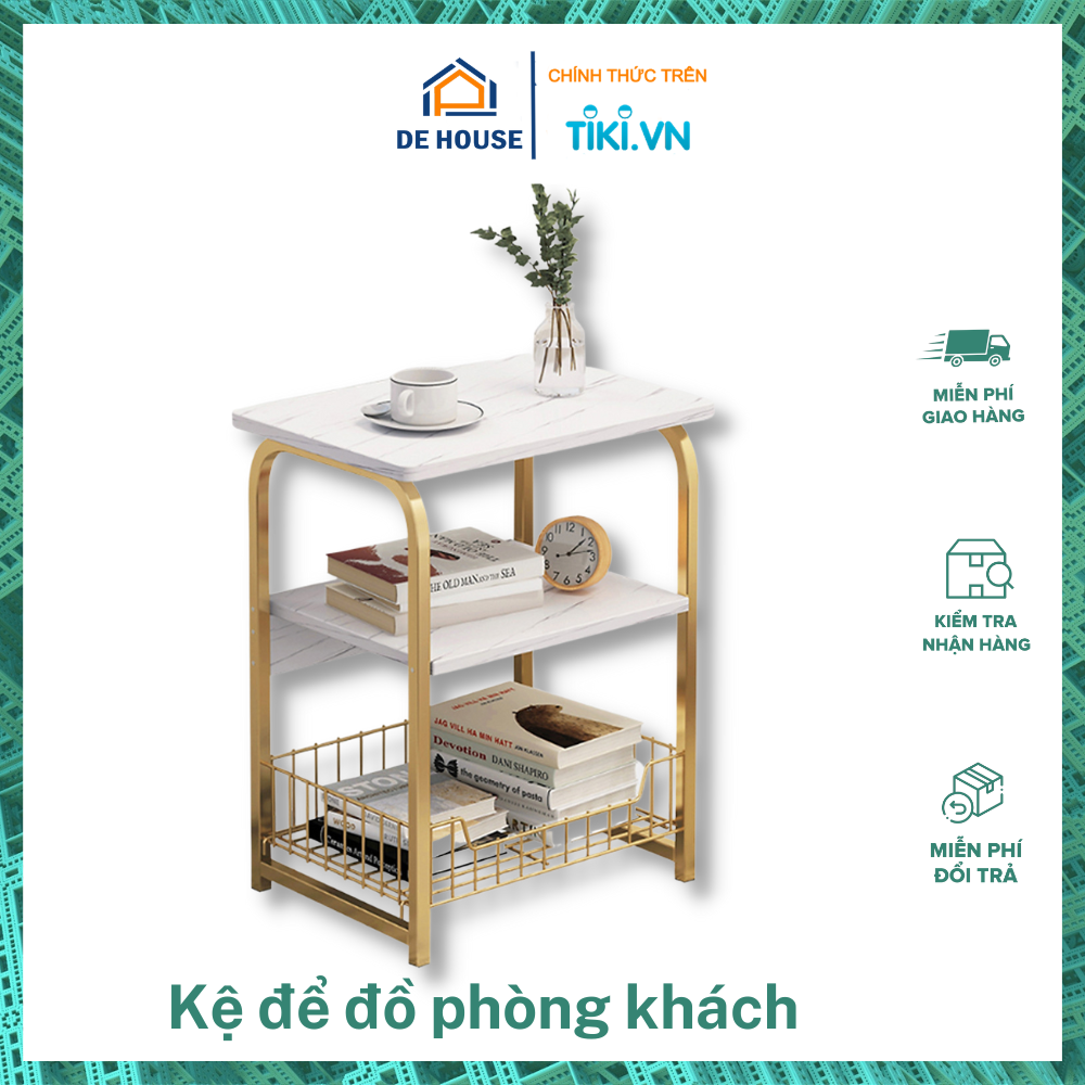 Kệ Để Đồ Phòng Khách, Bàn Góc Trang Trí Cạnh Ghế Sofa Phong Cách Bắc Âu