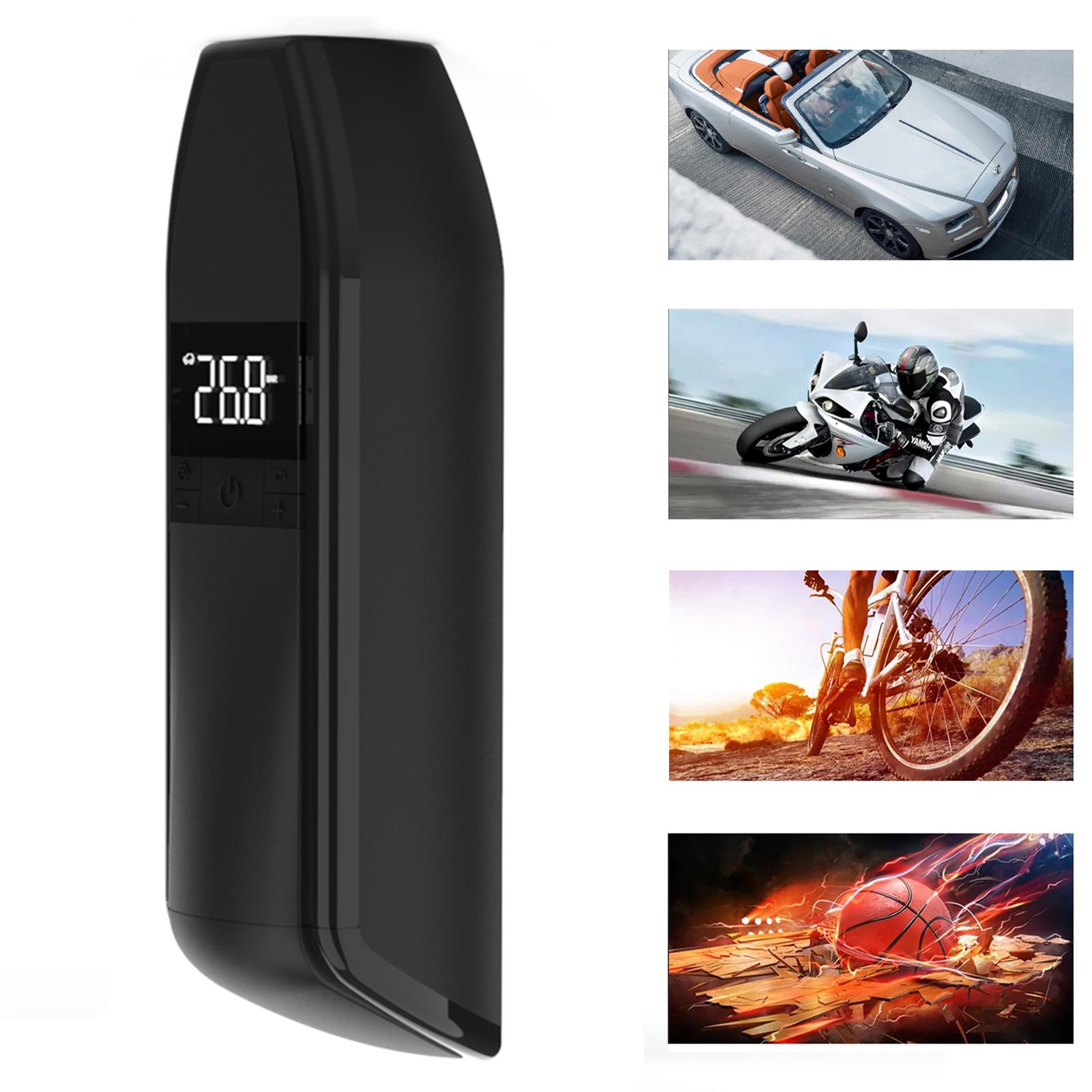 Máy Nén Khí Cầm Tay Mini Lốp Xe Máy Bơm Lốp Xe 150Psi Cho Xe Đạp/Xe Máy/Xe Hơi/Bóng Với Lcd