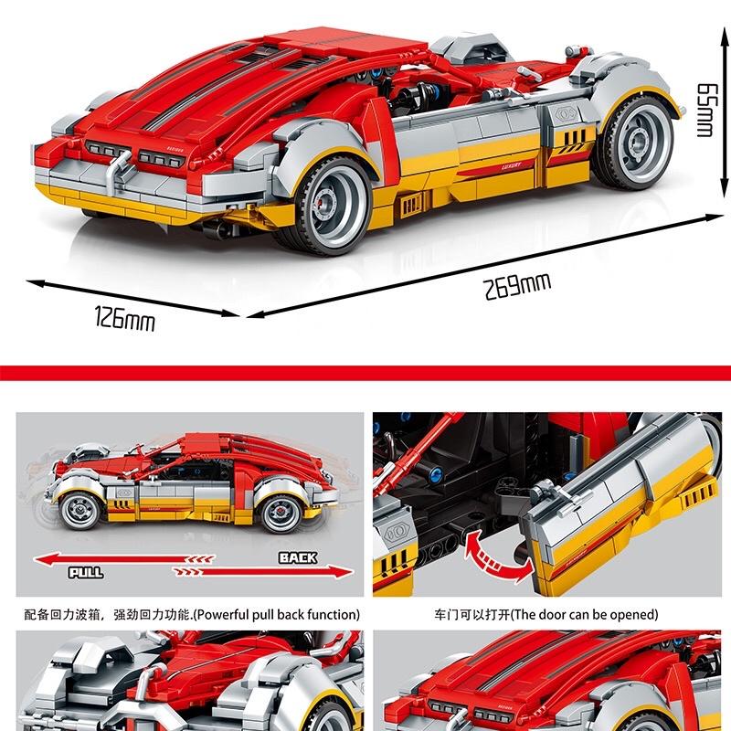Lắp Ráp Siêu Xe Thể Thao Tỉ lệ 1:18 720 Mảnh