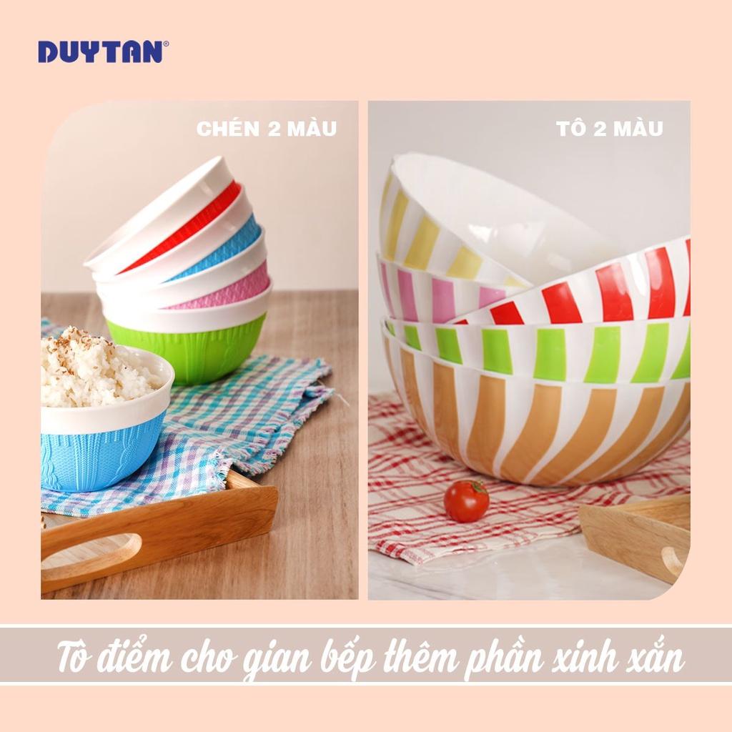 Tô Nhựa Duy Tân 2 sọc lớn - Kích thước Ø 25 x 10,2 cm