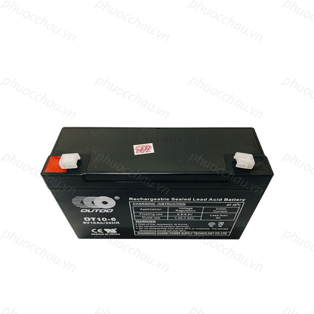 Ắc quy Lưu Điện OUTDO 6V 10AH xe đồ chơi trẻ em, cân điện tử