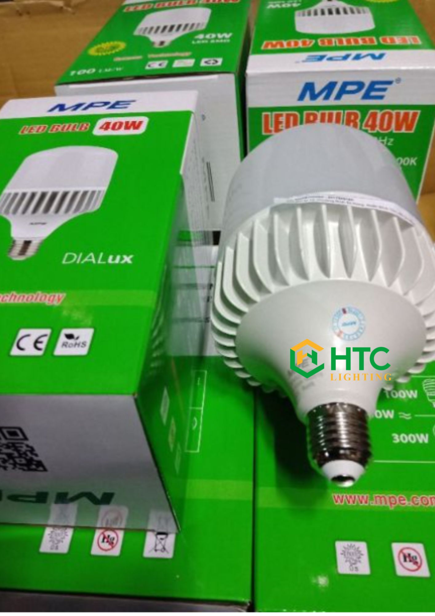 Bóng đèn led bulb trụ nhôm 50W,  LB -50T (trắng)- Thương Hiệu MPE