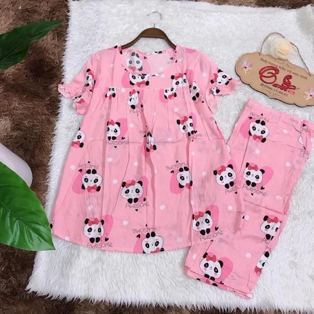 Bộ lanh lửng Bầu free size 45-72kg
