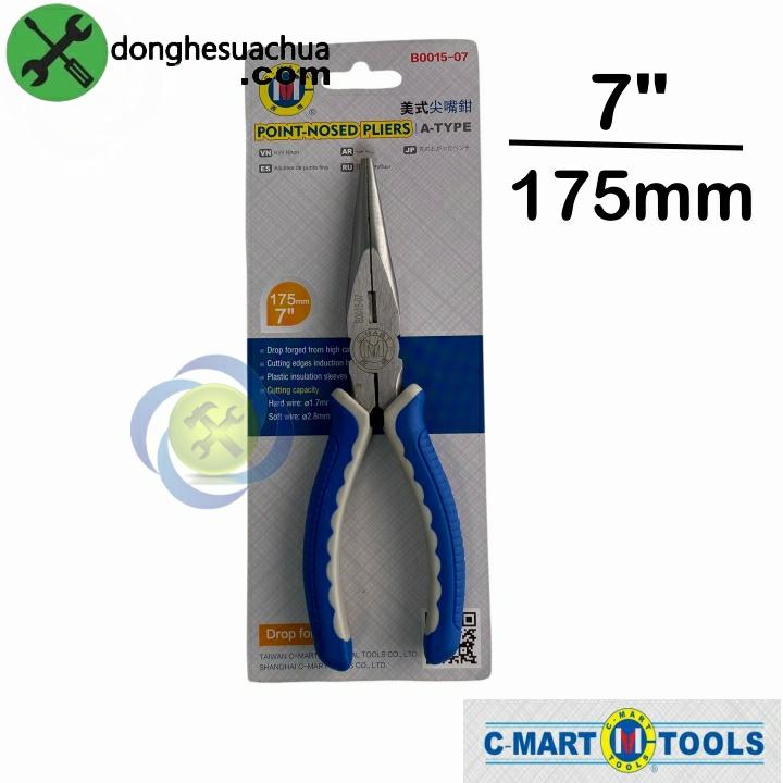 Kìm nhọn C-Mart B0015-7 loại 7inch dài 175mm