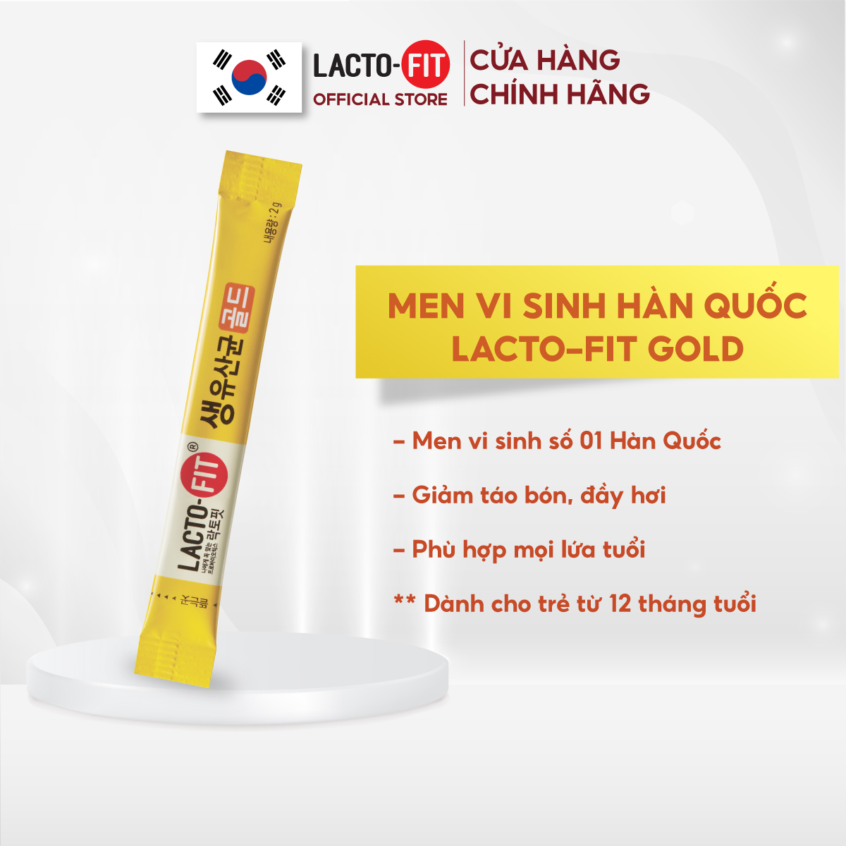 Gói Lẻ Men Vi Sinh LACTO-FIT GOLD - Cải Thiện Tiêu Hoá Cho Cả Gia Đình