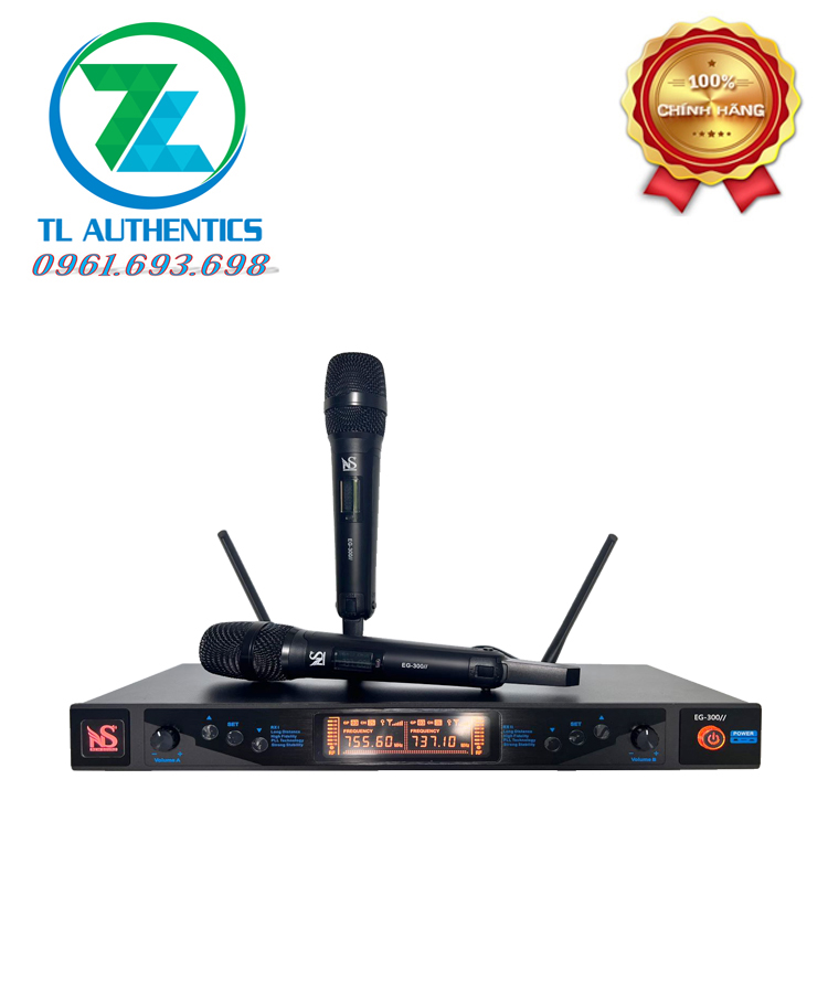 Micro không dây New Sound model EG300 hàng chính hãng nhập khẩu 2024 Chống Hú Cao Cấp Thế Hệ Mới Sóng Siêu Khỏe, Hát Cực Nhẹ, Tần Số Sóng Ổn Định