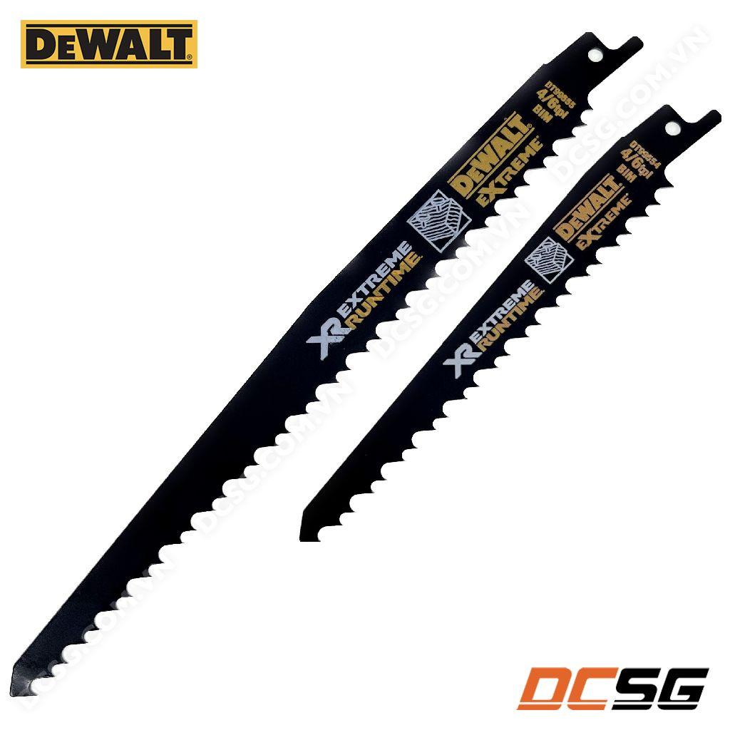 Lưỡi cưa kiếm cắt gỗ có đinh 4/6TPI DEWALT EXTREME | DCSG