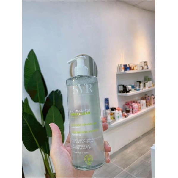 Nước Làm Sạch Da, Tẩy Trang Và Loại Bỏ Dầu SVR Sebiaclear Eau Micellaire Chai 400ml – SEM