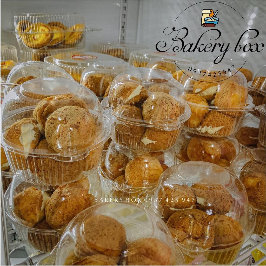 100 Hộp H163 Đựng Muffin - Su Kem Tròn - Rau Câu Nổi - Bánh Bao