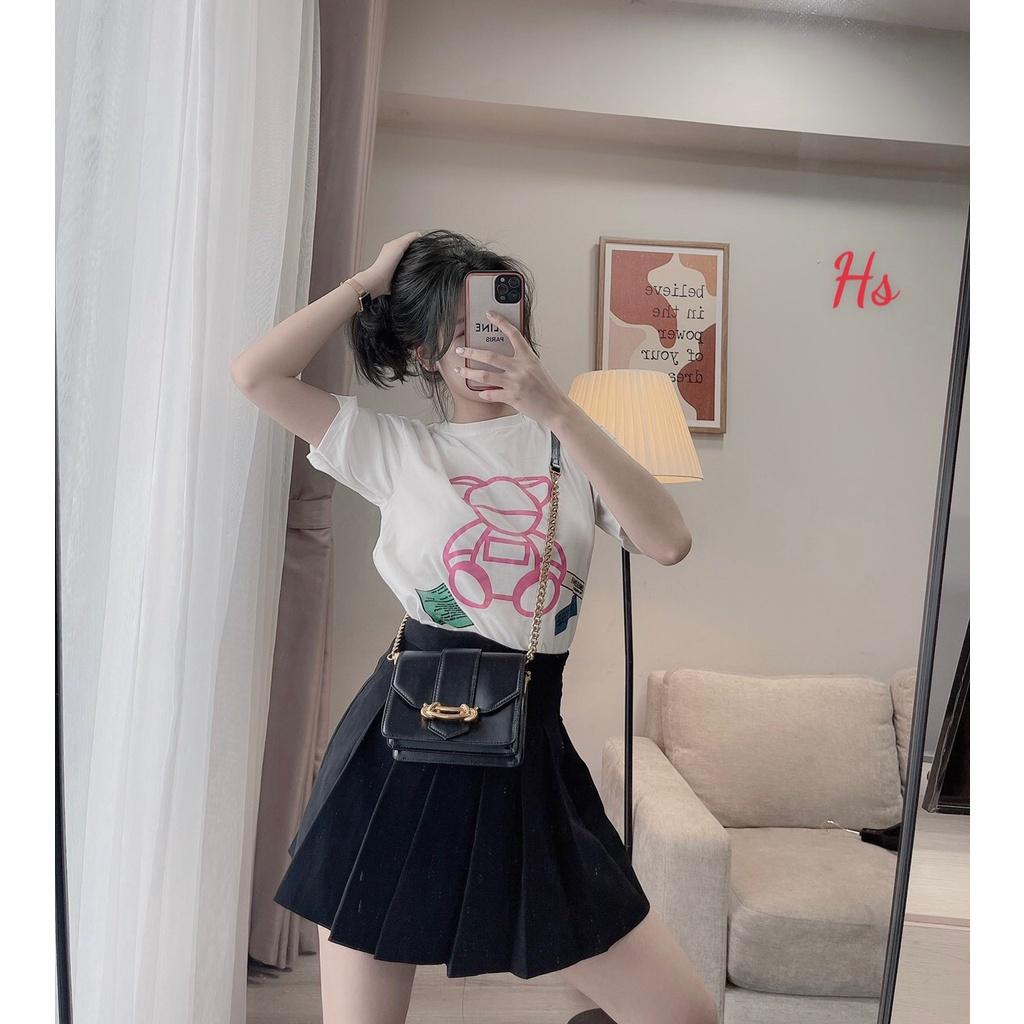 Áo Phông Gấu Hồng Unisex In Hình