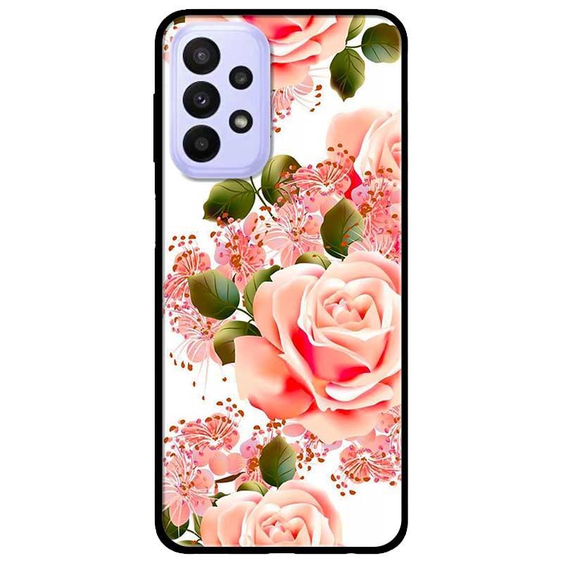 Ốp lưng dành cho Samsung A23 4G - A53 5G - A73 mẫu Hoa Hồng Nhạt Trắng