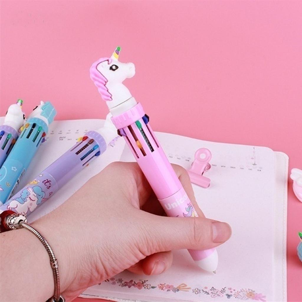 10-in-1 Retractable Ballpoint Pen f  Student Children