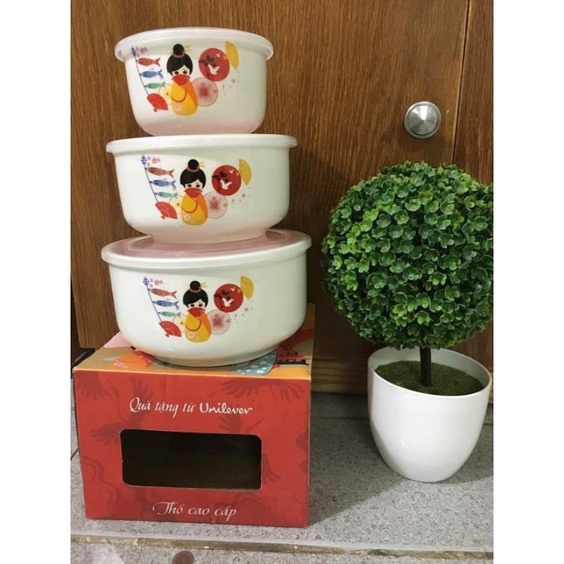 BỘ 3 BÁT SỨ HÚT CHÂN KHÔNG