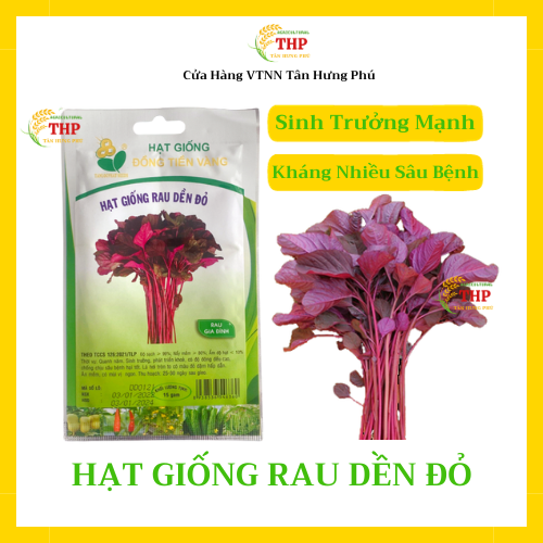 Hạt giống Rau Dền Đỏ | Hạt Giống | gói 15gr