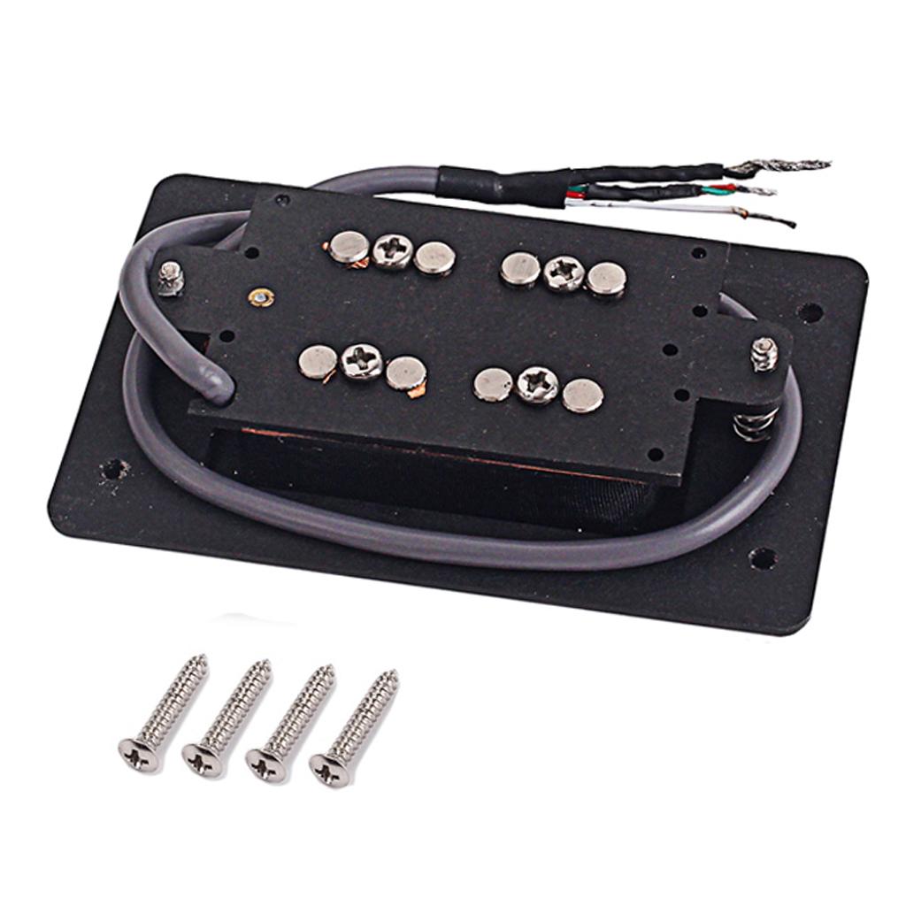 1 Set 4-String Humbucker Pickup With Screws For Cigar Box Guitar/Electronic Ukulele DIY