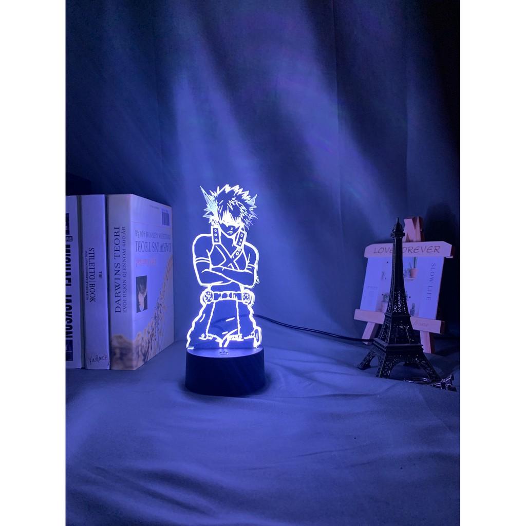 Đèn Ngủ 3D Katsuki Bakugo - Trang Trí Phòng Ngủ Nightlight Đổi Màu Để Bàn