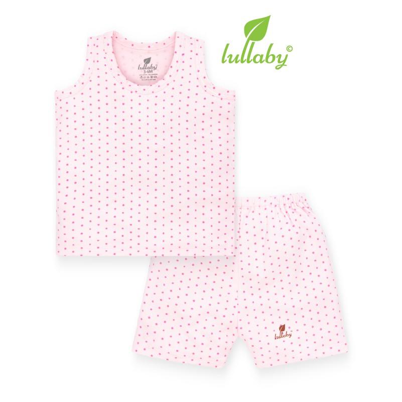 Đồ bộ sát nách Lullaby cho bé gái NH604P Hồng