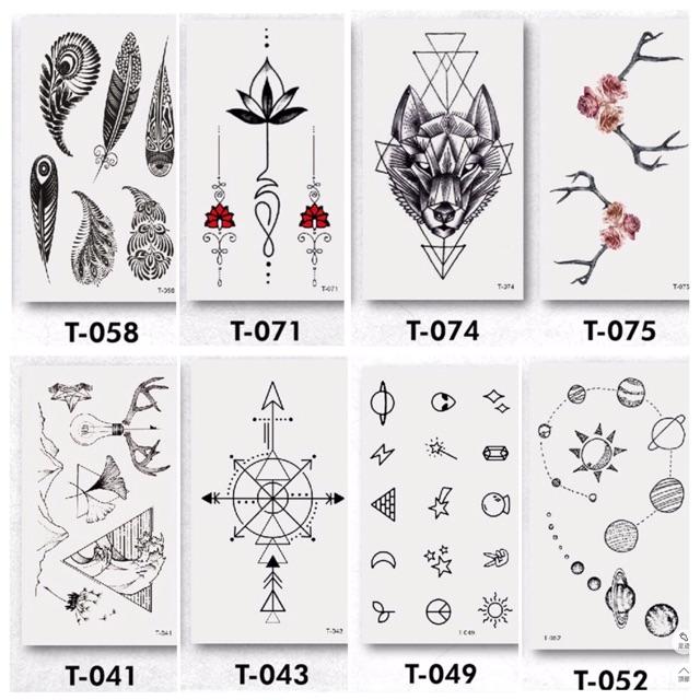 HÌNH XĂM DÁN MINI - SET HÌNH XĂM GIẢ TATOO
