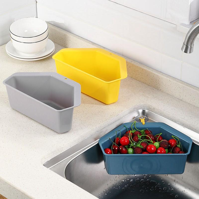 Khay Nhựa Tam Giác Đa Năng Lọc Rác Bồn Rửa Chén – Rổ Nhựa Đựng Giẻ Rửa Chén – Xà Phòng – Thực Phẩm Sơ Chế