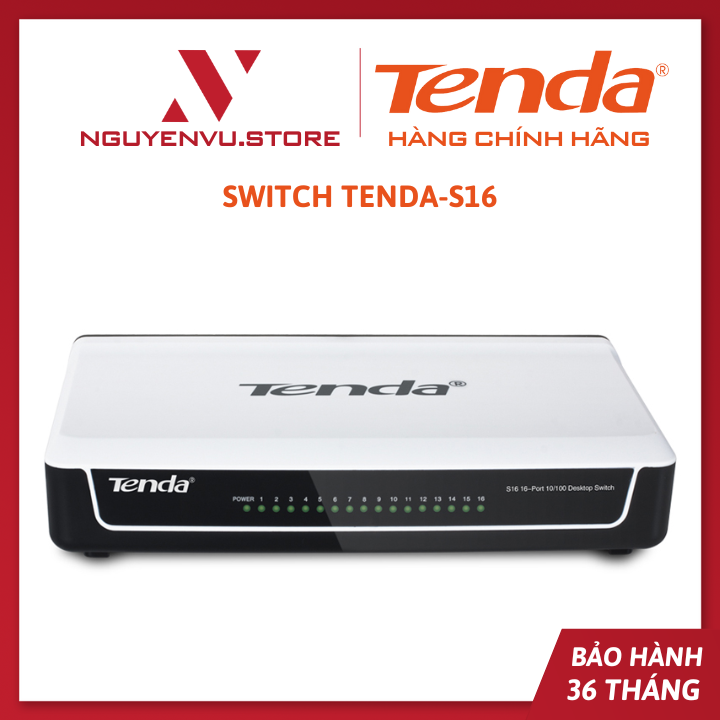 Switch Tenda 16 port S16 - Hàng Chính Hãng