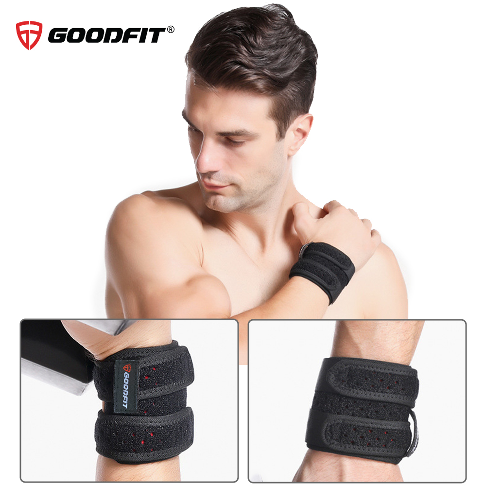 Băng cổ tay thể thao GoodFit GF309W hỗ trợ nâng tạ, chơi bóng chuyển, người bị đau khớp cổ tay