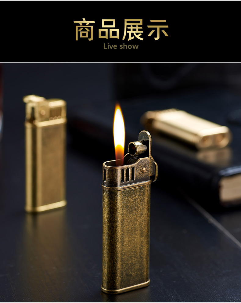 Vỏ Hột Quẹt Bật Lửa Xăng Đá Đánh Lửa Tự Động YuBang YB-JF Thiết Kế Mới Đẹp Độc Lạ - Dùng Xăng Bấc Đá Cao Cấp
