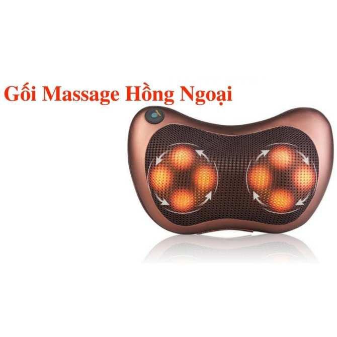 GỐI 8 BI MASSAGE HỒNG NGOẠI - ĐẢO 2 CHIỀU