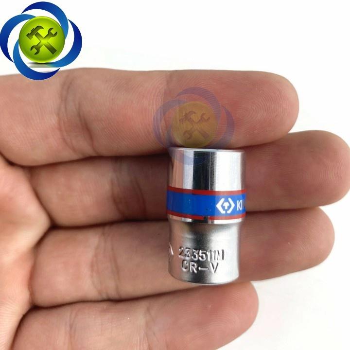 Tuýp 11mm 1/4 Kingtony 233511M loại ngắn 6 cạnh màu trắng